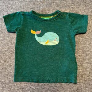 LITTLE GREEN RADICALS t-shirt Size: 9- 12 mo - green w/ whale - short sleeve